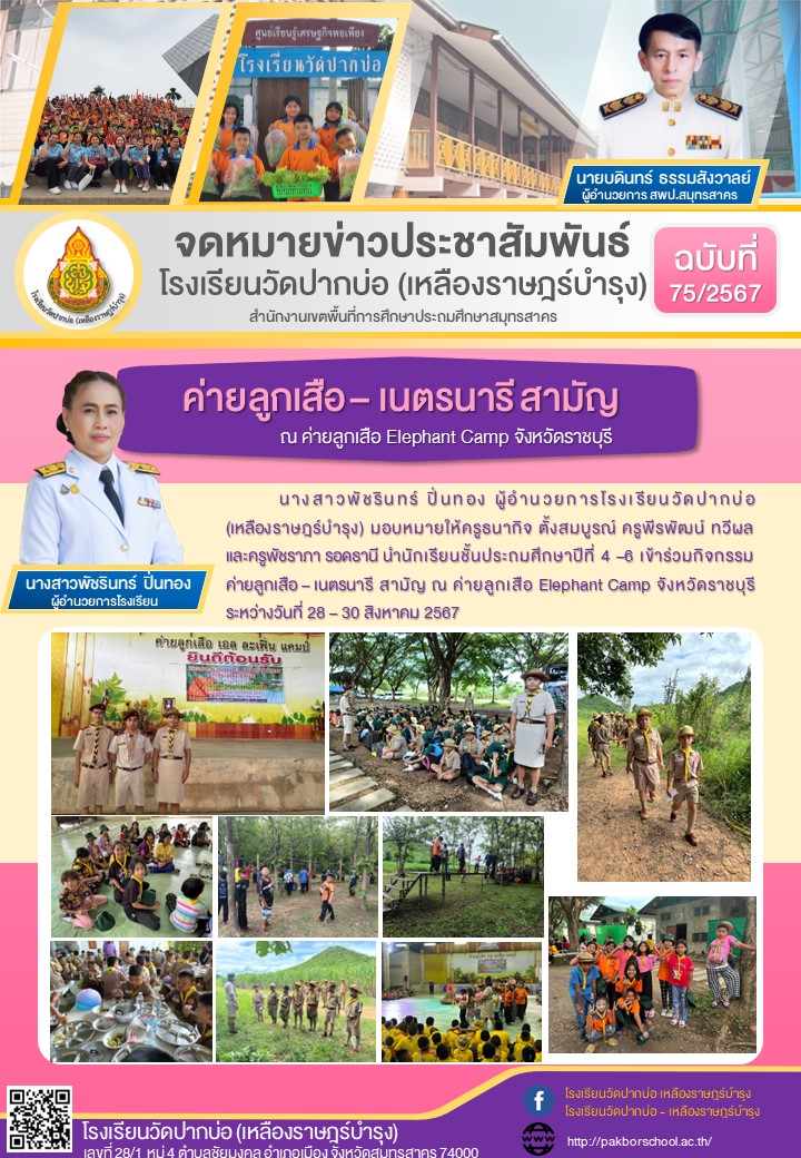 75. จดหมายข่าว 67 08 30 ค่ายลูเสือ เนตรนารี สามัญ ป.4 6