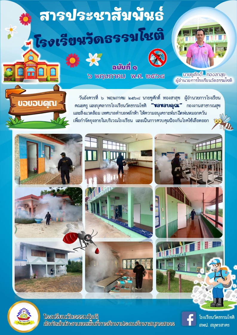 ปีที่ 8.1 ขอบคุณเทศบาลฉีดน้ำพ่นล้างทำความส