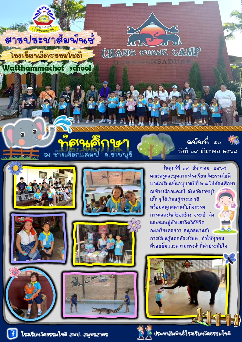 ปีที่ 8.50 ทัศนศึกษาปฐมวัย เทอม 2 2568