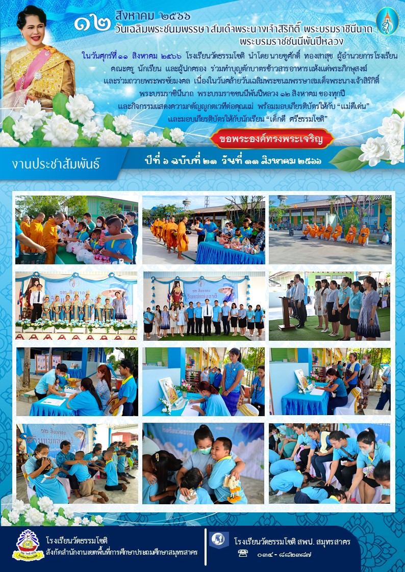 ปีที่ 6.21 วันแม่แห่งชาติ 11 สิงหาคม 2566 แก้2