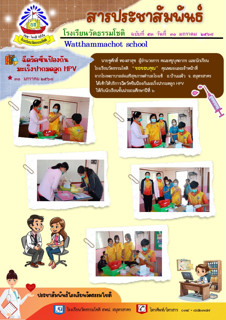 ปีที่ 7.53 ฉีดวัคซีน HPV